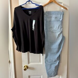 Women Terra & Sky Jeggings w/ Shirt 3x